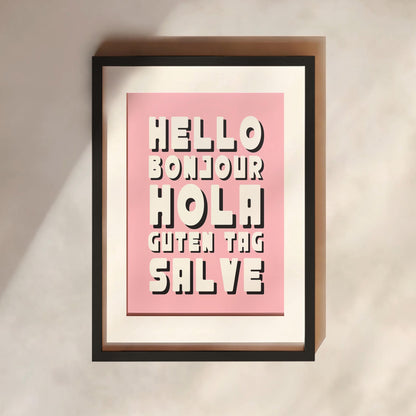 Hello Print | 6 Colours | Typography