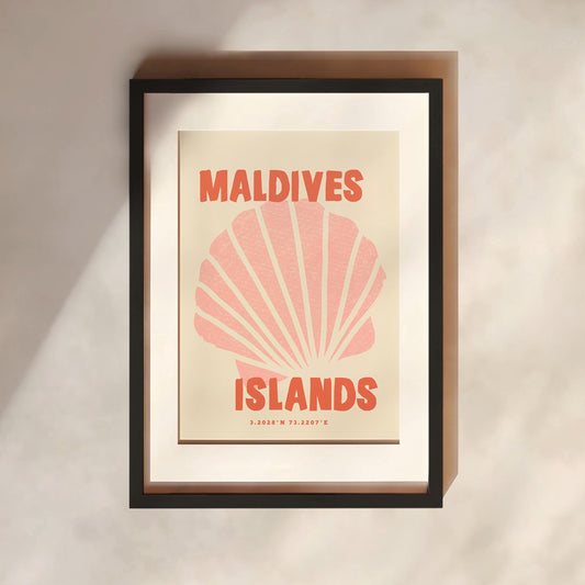 Maldives Islands Print | 3 Colours | Travel