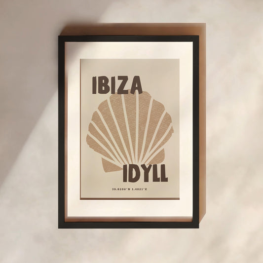 Ibiza Idyll Neutral Brown Print | Travel