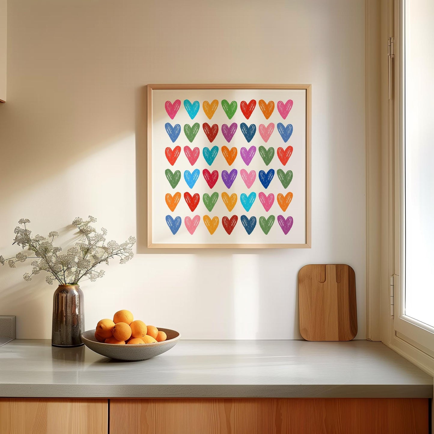 Hearts Abstract Print | 3 Colours | Funky