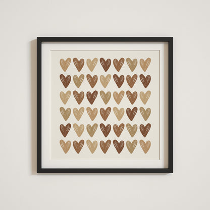 Hearts Abstract Print | 3 Colours | Funky