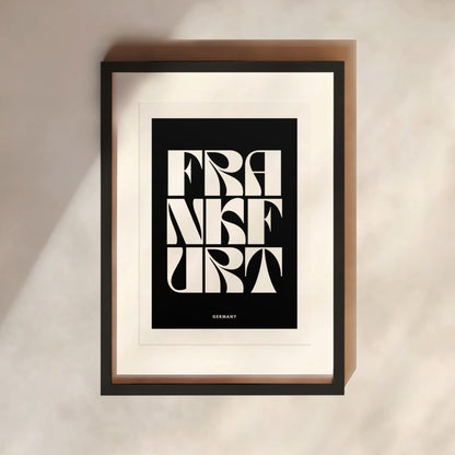 Frankfurt Typography Print | 4 Colours | Travel