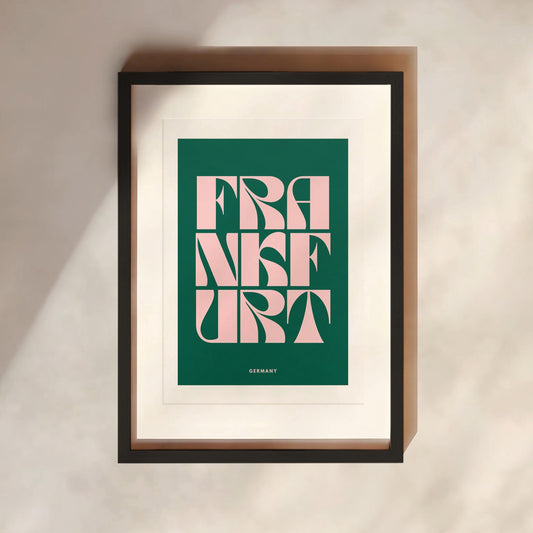 Frankfurt Typography Print | 4 Colours | Travel