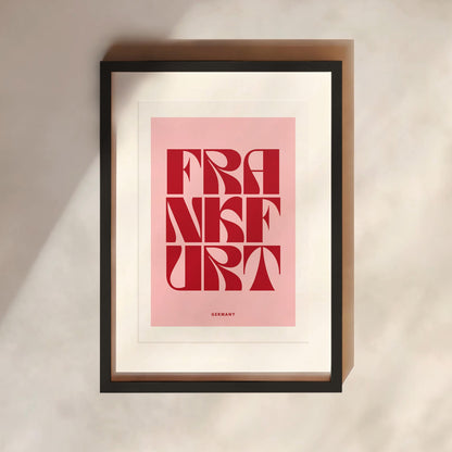 Frankfurt Typography Print | 4 Colours | Travel