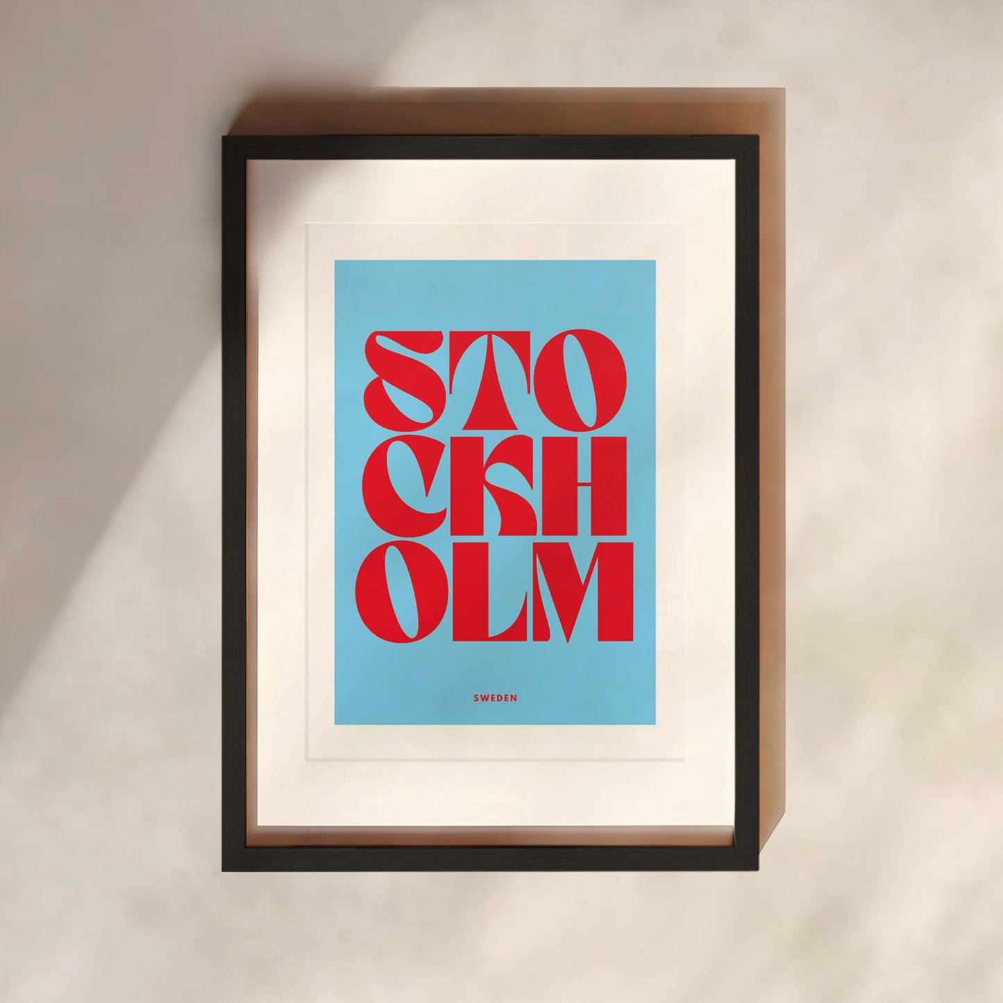 Stockholm Typography Print | 4 Colours | Travel