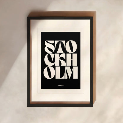 Stockholm Typography Print | 4 Colours | Travel