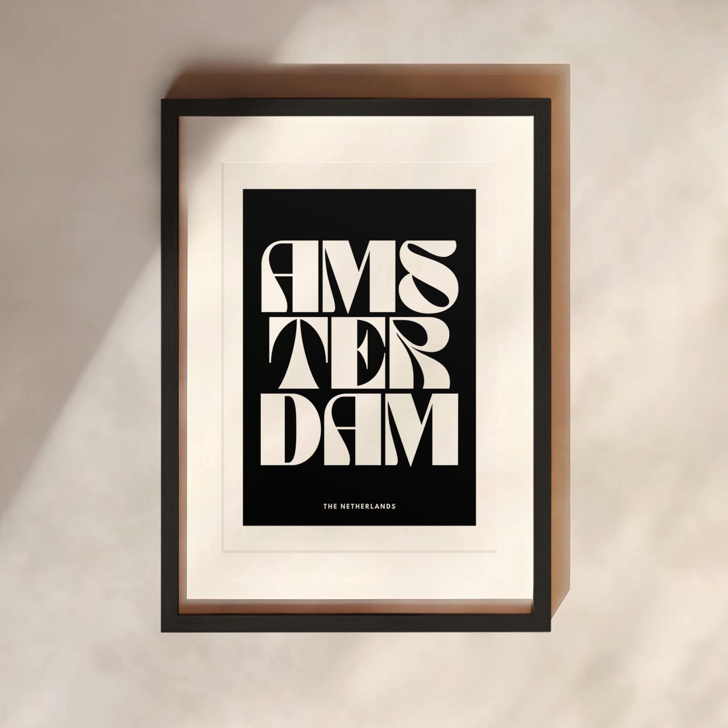 Amsterdam Typography Print | 4 Colours | Travel