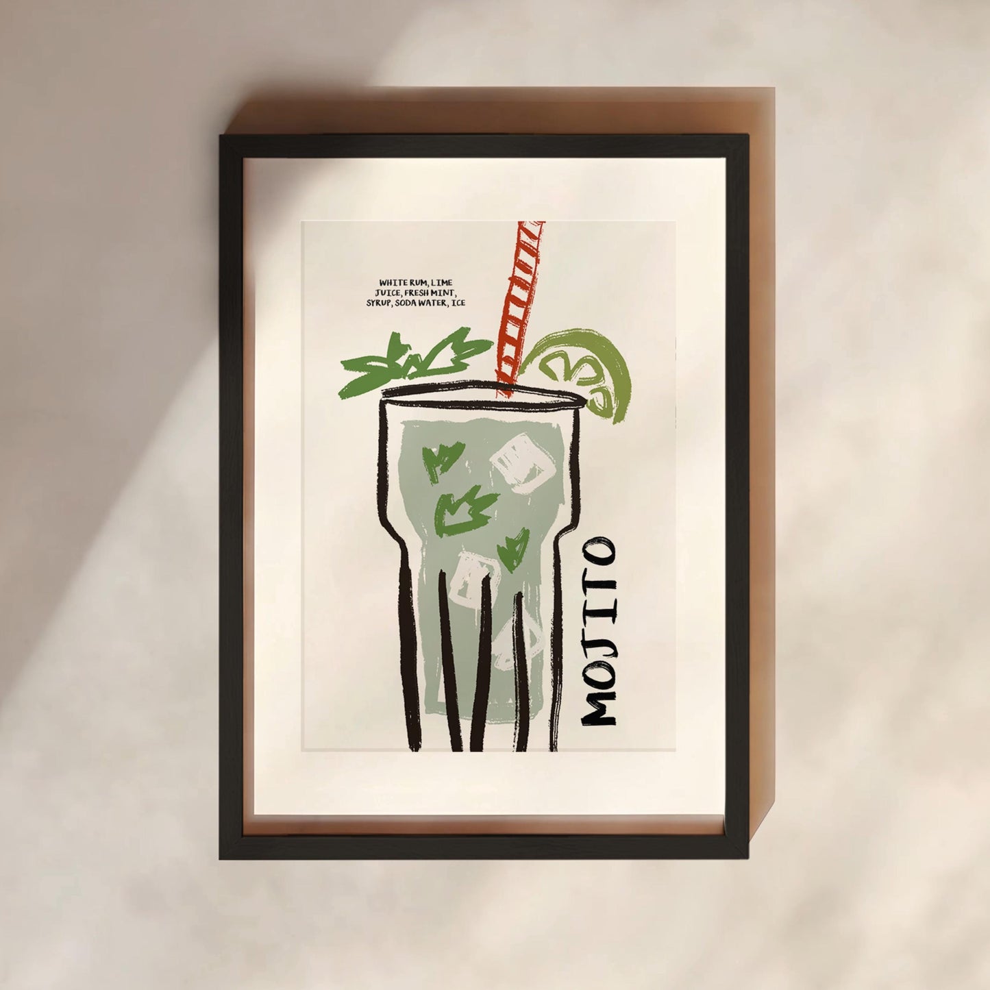 Mojito Whimsical Print | Cocktails