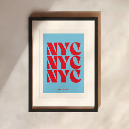 NYC Typography Print | 4 Colours | Travel