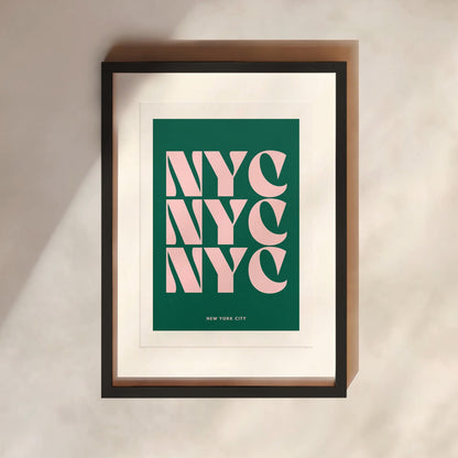 NYC Typography Print | 4 Colours | Travel