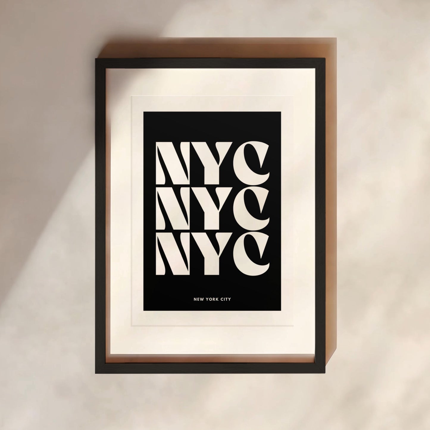 NYC Typography Print | 4 Colours | Travel