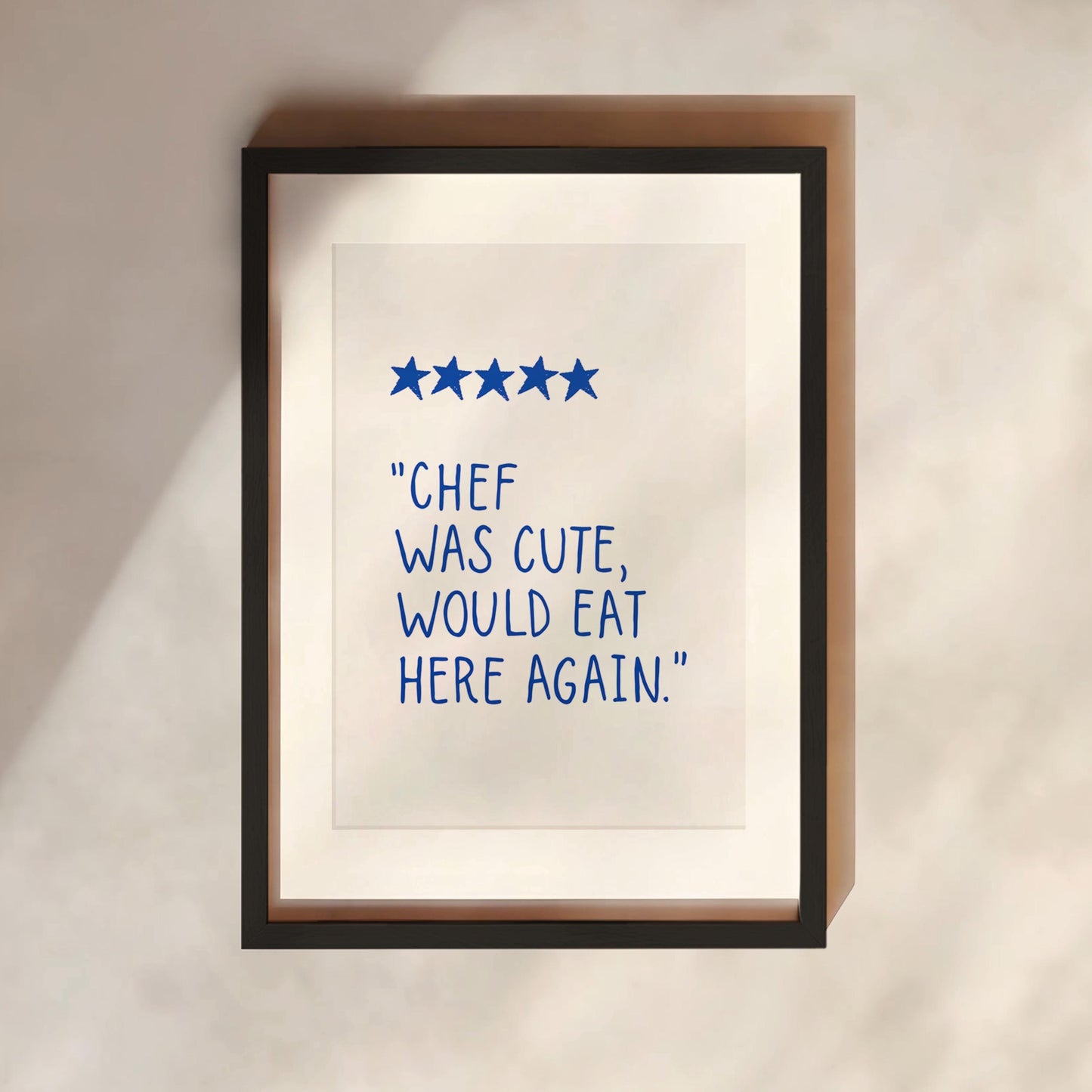 Funny Food Review Print | 5 Colours | Kitchen