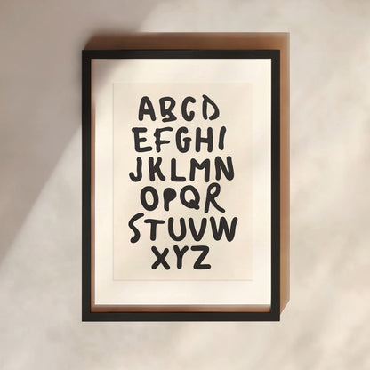 The Alphabet Print | 4 Colours | Nursery & Kids