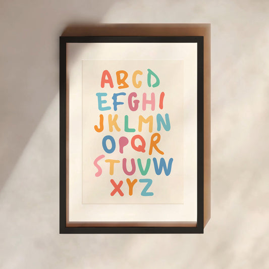 The Alphabet Print | 4 Colours | Nursery & Kids