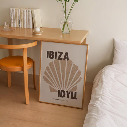 Ibiza Idyll Neutral Brown Print | Travel