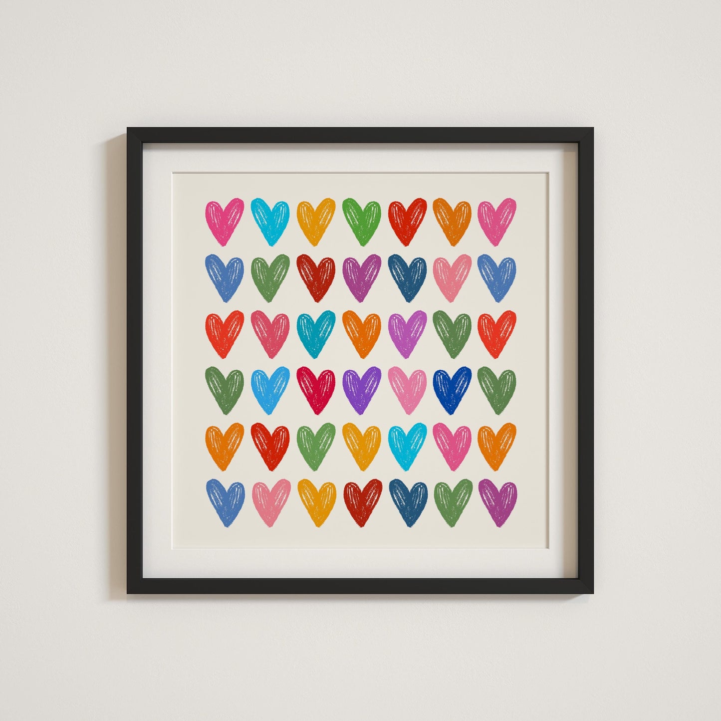 Hearts Abstract Print | 3 Colours | Funky