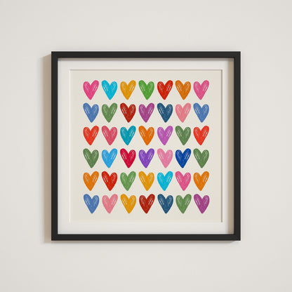 Hearts Abstract Print | 3 Colours | Funky