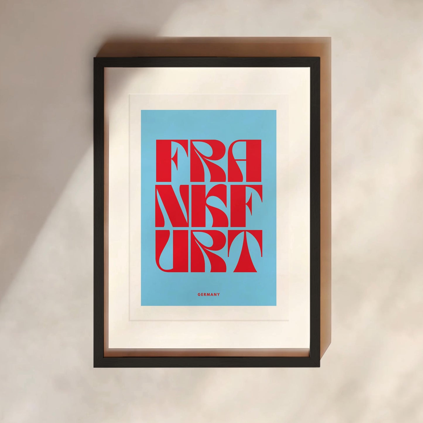 Frankfurt Typography Print | 4 Colours | Travel