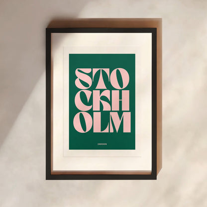 Stockholm Typography Print | 4 Colours | Travel