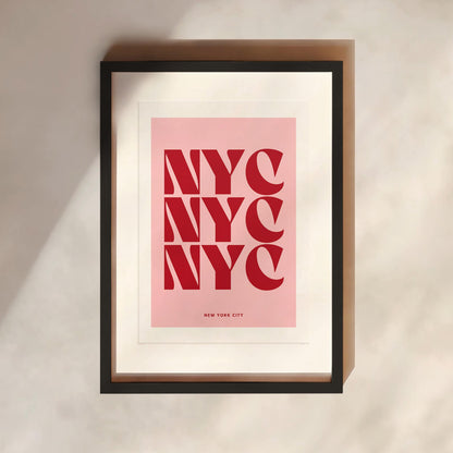 NYC Typography Print | 4 Colours | Travel