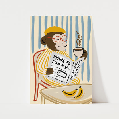 Monkey News Print | Funky