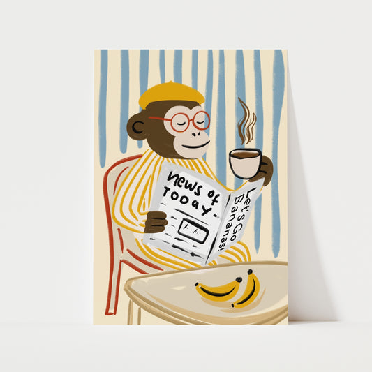 Monkey News Print | Funky