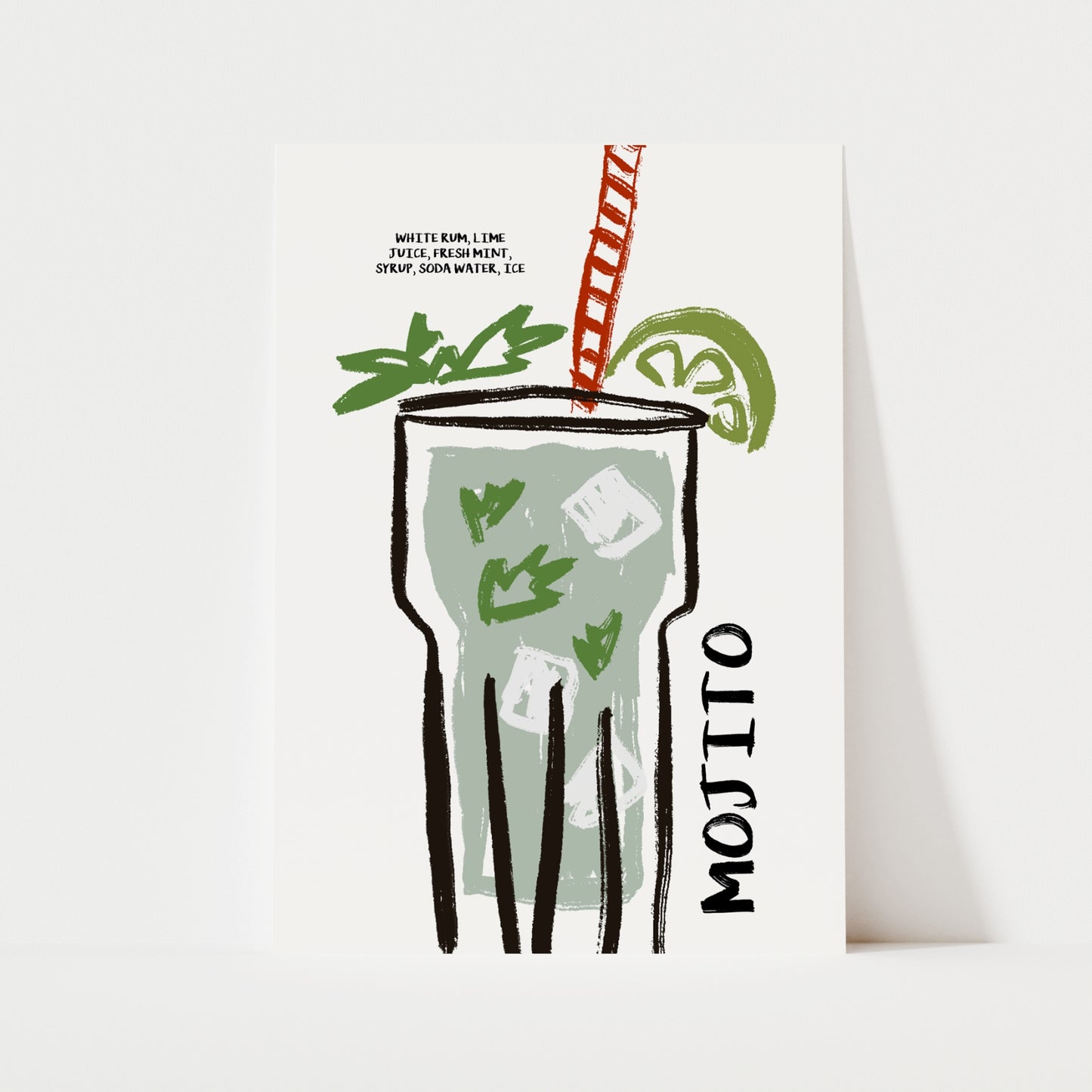Mojito Whimsical Print | Cocktails
