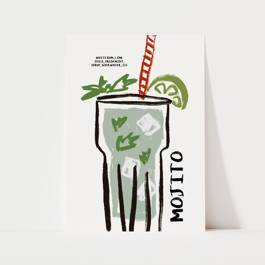 Mojito Whimsical Print | Cocktails